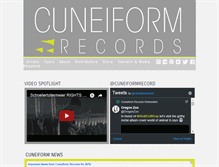 Tablet Screenshot of cuneiformrecords.com